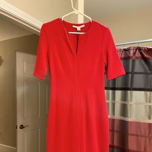 Red DVF dress